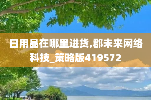 日用品在哪里进货,郡未来网络科技_策略版419572