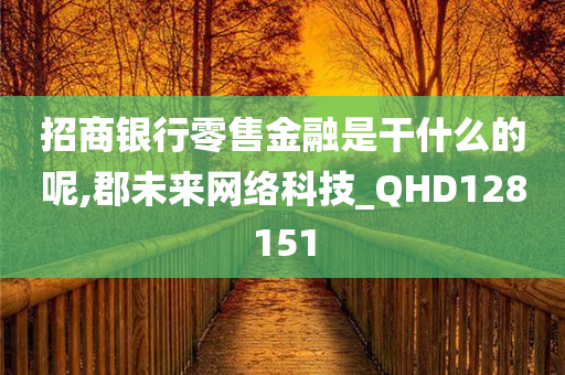 招商银行零售金融是干什么的呢,郡未来网络科技_QHD128151