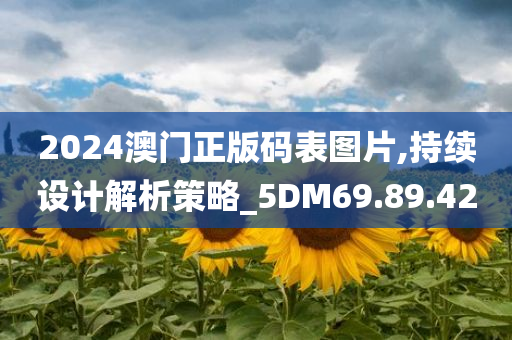 2024澳门正版码表图片,持续设计解析策略_5DM69.89.42