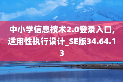 中小学信息技术2.0登录入口,适用性执行设计_SE版34.64.13