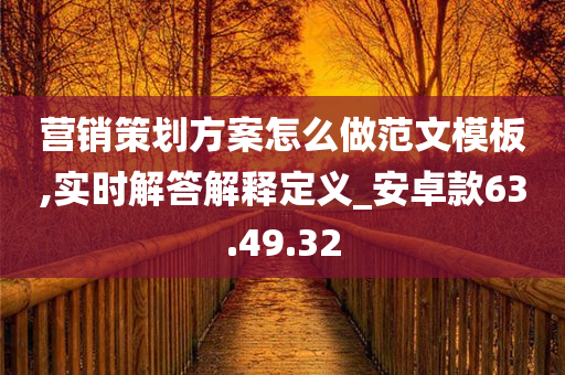 营销策划方案怎么做范文模板,实时解答解释定义_安卓款63.49.32