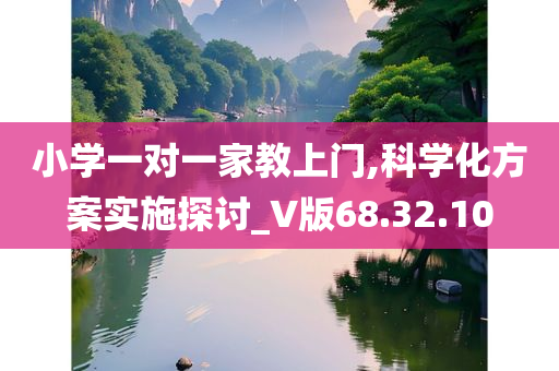 小学一对一家教上门,科学化方案实施探讨_V版68.32.10