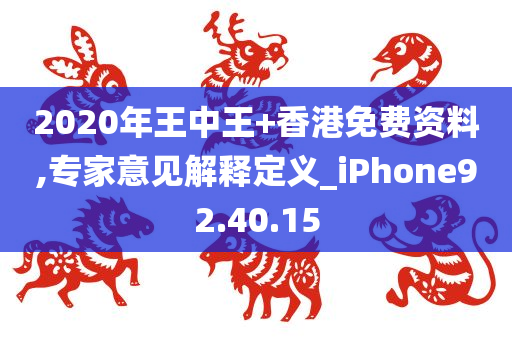 2020年王中王+香港免费资料,专家意见解释定义_iPhone92.40.15